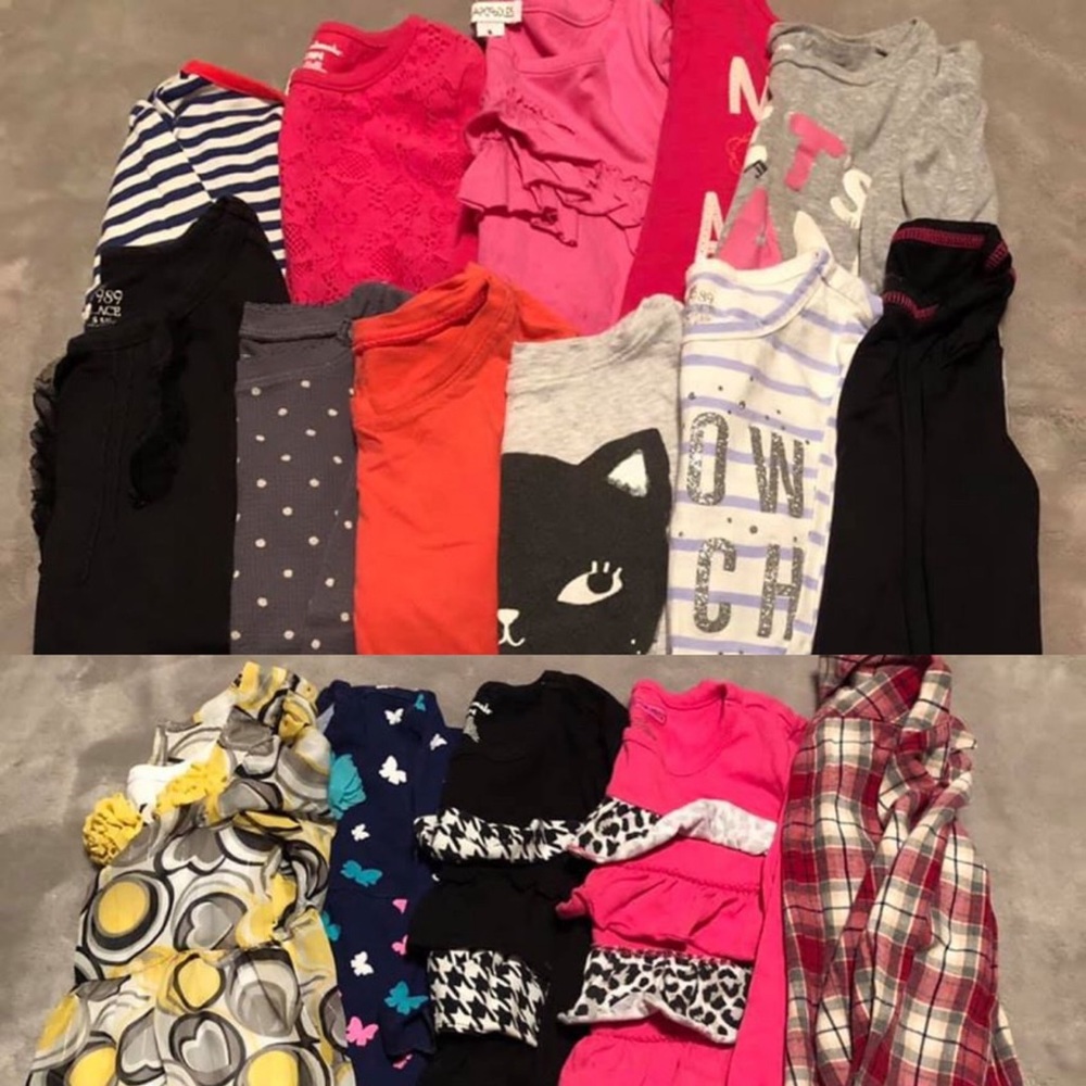 Lot of 16 - Size 5 - Girls Long Sleeve Shirts